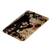 Vintages Jugendstil Le Grillon, Man Drinks Biere Magnet (Linke Seite)