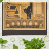 Vintages Jugendstil, Liebe erobert alles Wissensch Geschirrtuch (Gefaltet)