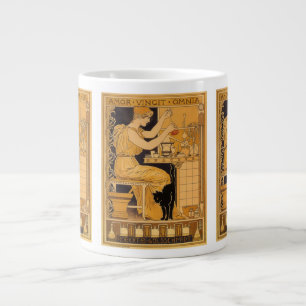 Vintages Jugendstil, Liebe erobert alles Wissensch Jumbo-Tasse