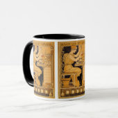 Vintages Jugendstil, Liebe erobert alles Wissensch Tasse (Vorderseite Links)
