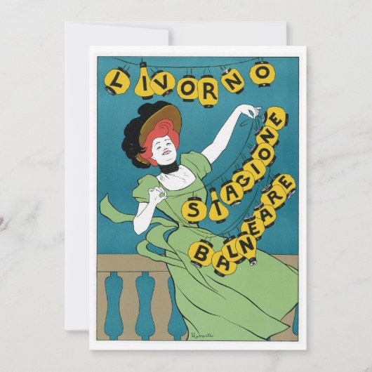 Vintages Jugendstil, Livorno Senorita Tanz (Vorderseite)