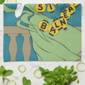 Vintages Jugendstil, Livorno Senorita Tanz Geschirrtuch (Gefaltet)