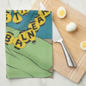 Vintages Jugendstil, Livorno Senorita Tanz Geschirrtuch (Viertel Falte)