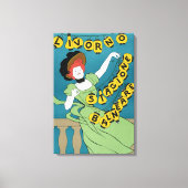 Vintages Jugendstil, Livorno Senorita Tanz Leinwanddruck (Vorderseite)