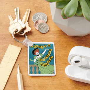 Vintages Jugendstil, Livorno Senorita Tanz Schlüsselanhänger