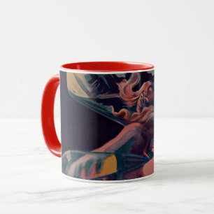 Vintages Jugendstil, Loie Fuller bei Folies Berger Tasse