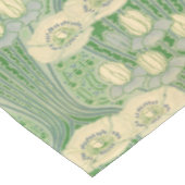 Vintages Jugendstil-Lotus- und Pappemuster Tischdecke (Schrägansicht)