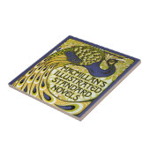 Vintages Jugendstil, Macmillans Pfauenfeder Fliese (Seite)