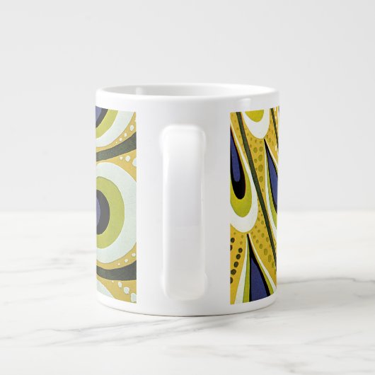 Vintages Jugendstil, Macmillans Pfauenfeder Jumbo-Tasse (Rückseite)