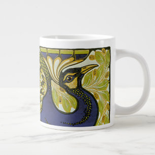 Vintages Jugendstil, Macmillans Pfauenfeder Jumbo-Tasse