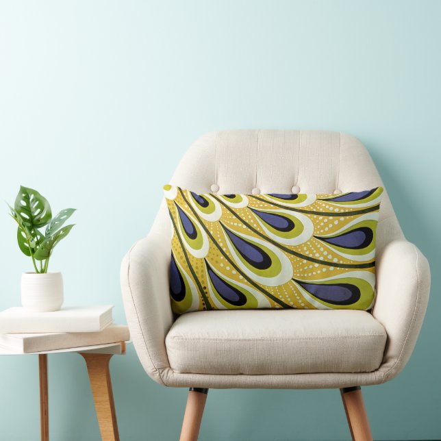 Vintages Jugendstil, Macmillans Pfauenfeder Lendenkissen (Stuhl )