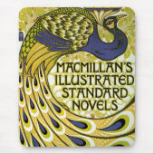 Vintages Jugendstil, Macmillans Pfauenfeder Mousepad (Vorne)