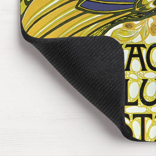 Vintages Jugendstil, Macmillans Pfauenfeder Mousepad (Ecke)