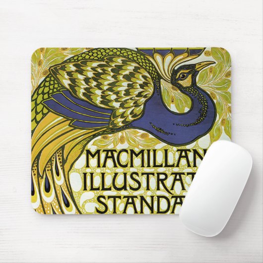Vintages Jugendstil, Macmillans Pfauenfeder Mousepad (Mit Mouse)