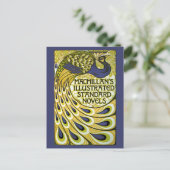Vintages Jugendstil, Macmillans Pfauenfeder Postkarte (Stehend Vorderseite)
