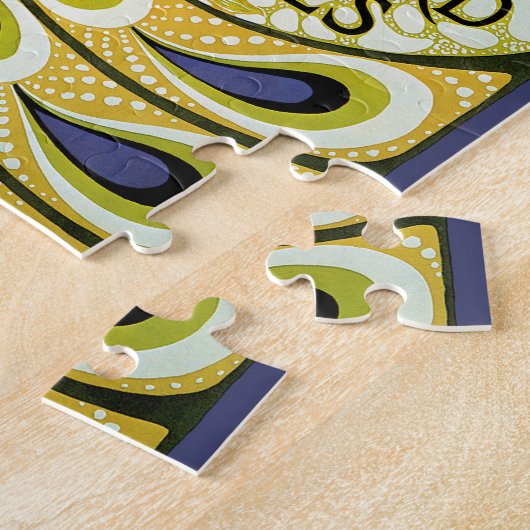 Vintages Jugendstil, Macmillans Pfauenfeder Puzzle (Seite)