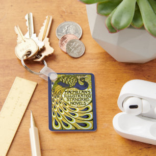 Vintages Jugendstil, Macmillans Pfauenfeder Schlüsselanhänger