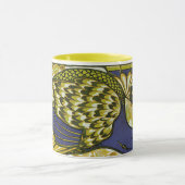 Vintages Jugendstil, Macmillans Pfauenfeder Tasse (Zentrum)