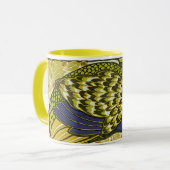 Vintages Jugendstil, Macmillans Pfauenfeder Tasse (Vorderseite Links)