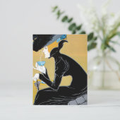 Vintages Jugendstil, Marco Polo Tee Einladung (Stehend Vorderseite)