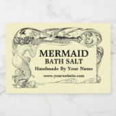 Vintages Jugendstil-Mermaid-Template Lebensmitteletikett (Einzelnes Label)