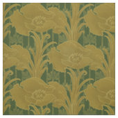 Vintages Jugendstil-Mohn-Blume-Muster Stoff (Muster)