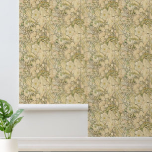 Vintages Jugendstil Mucha Blumenmuster Tapete