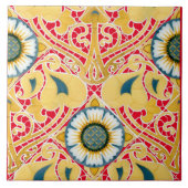 Vintages Jugendstil-Muster Fliese (Vorderseite)