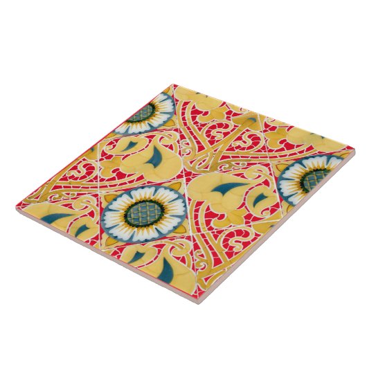 Vintages Jugendstil-Muster Fliese (Seite)