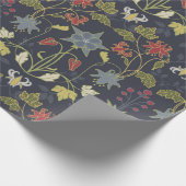 Vintages Jugendstil-Muster. Jugendstil. Aquilegi Geschenkpapier (Ecke)