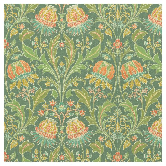 Vintages Jugendstil-Muster Stoff (Nahaufnahme)