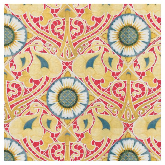 Vintages Jugendstil-Muster Stoff (Nahaufnahme)