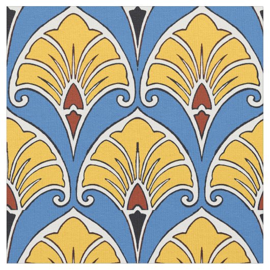 Vintages Jugendstil-Muster Stoff (Nahaufnahme)