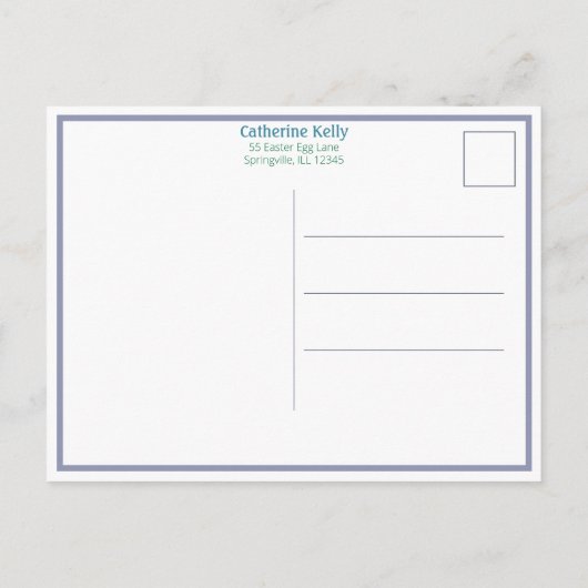 Vintages Jugendstil Ostern Postkarte (Rückseite)