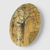 Vintages Jugendstil-Poster Große Wanduhr (Winkel)