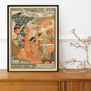 Vintages Jugendstil-Poster Poster