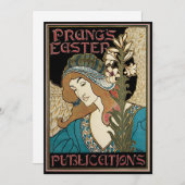 Vintages Jugendstil, Prang's Osterveröffentlichung Feiertagskarte (Vorne/Hinten)