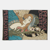 Vintages Jugendstil, Prang's Osterveröffentlichung Geschirrtuch (Horizontal)