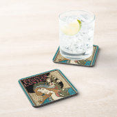 Vintages Jugendstil, Prang's Osterveröffentlichung Getränkeuntersetzer (Rechte Seite)