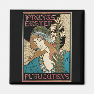 Vintages Jugendstil, Prang's Osterveröffentlichung Magnet