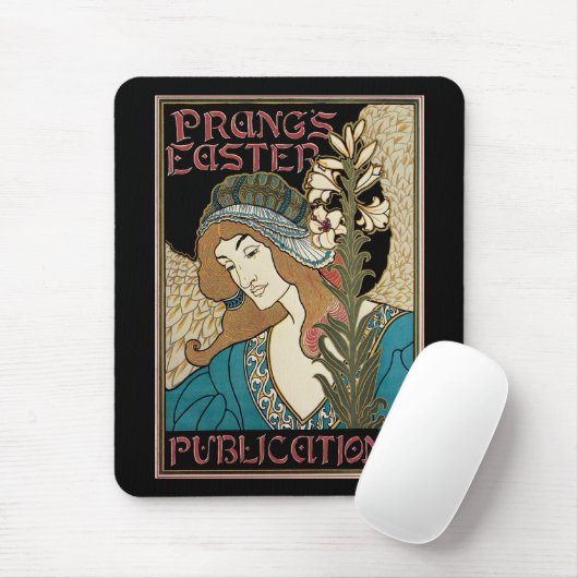 Vintages Jugendstil, Prang's Osterveröffentlichung Mousepad (Mit Mouse)