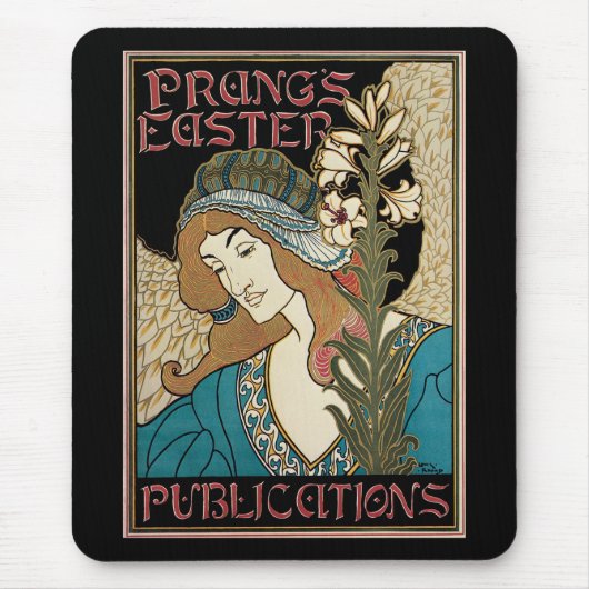 Vintages Jugendstil, Prang's Osterveröffentlichung Mousepad (Vorne)