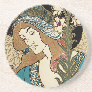 Vintages Jugendstil, Prang's Osterveröffentlichung Untersetzer