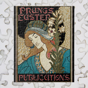 Vintages Jugendstil, Prangs Osterveröffentlichunge Puzzle