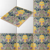 Vintages Jugendstil-Psychedelic-Muster Fliese
