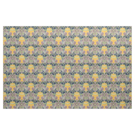 Vintages Jugendstil-Psychedelic-Muster Stoff (Fat Quarter (45,7 x 55,9 cm))