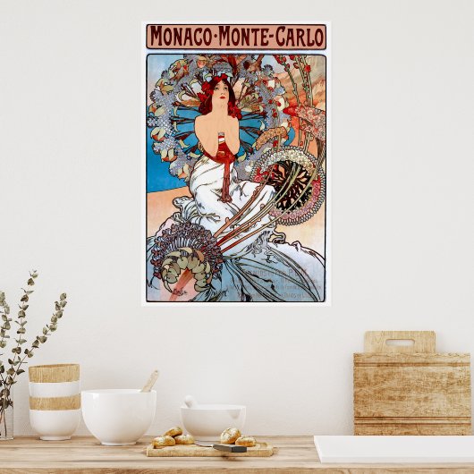 Vintages Jugendstil-Reiseplakat Poster (Küche)