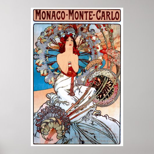 Vintages Jugendstil-Reiseplakat Poster (Vorne)