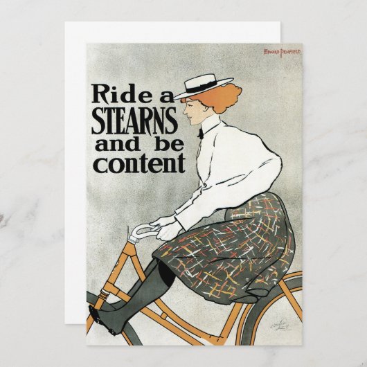 Vintages Jugendstil, Reiten a Sterns Fahrräder (Vorne/Hinten)