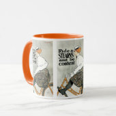 Vintages Jugendstil, Reiten a Sterns Fahrräder Tasse (Vorderseite Links)